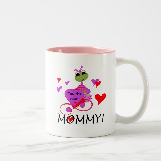 Frog New Mummy T-shirts and Gifts Two-Tone Coffee Mug (Right)