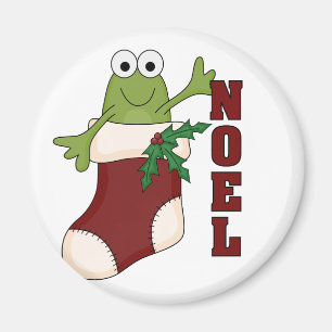 Frog Noel Holiday Tshirts and Gifts Magnet