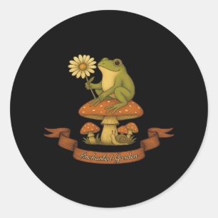 Frog Of The Garden Fairycore Cottagecore Frog And Classic Round Sticker