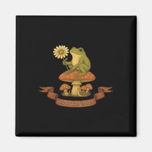 Frog Of The Garden Fairycore  Cottagecore Frog And Magnet