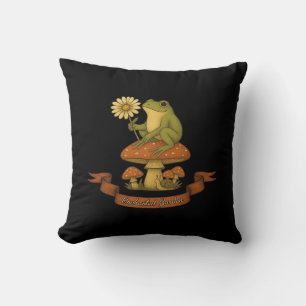 Frog of the Garden Fairycore Cottagecore Frog Cushion