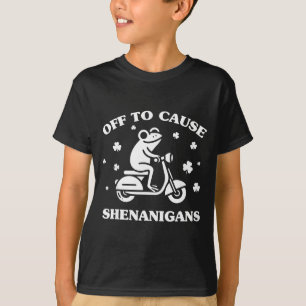 Frog off to cause shenanigans st patricks day funn T-Shirt