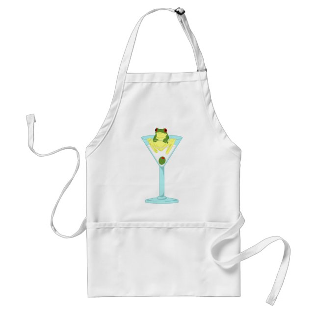Frog & Olive in Martini Glass Standard Apron (Front)