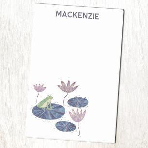 Frog on a Lily Leaf Personalized Post-it Notes