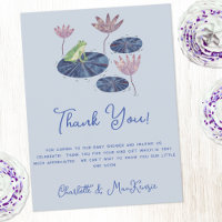 Frog on a Lily Pad Baby Shower Thank You