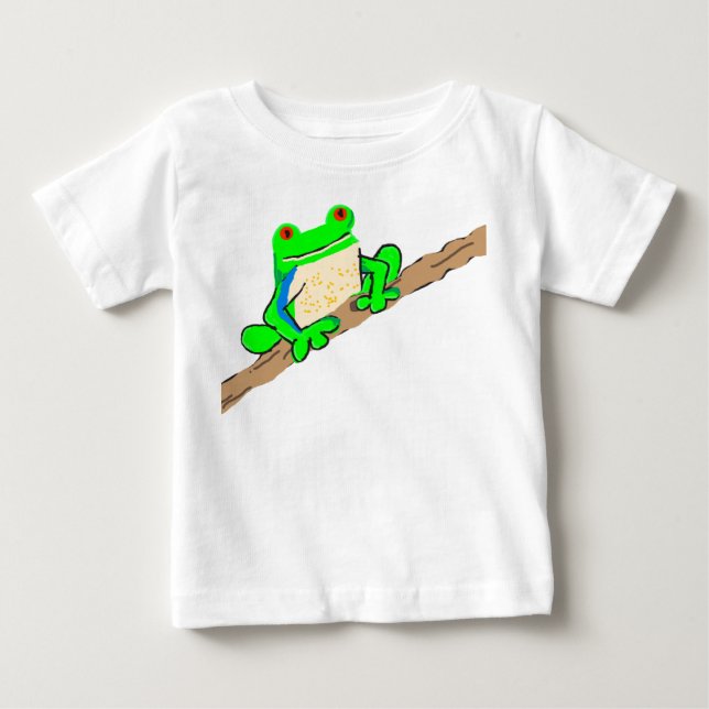 Frog on a log baby T-Shirt (Front)