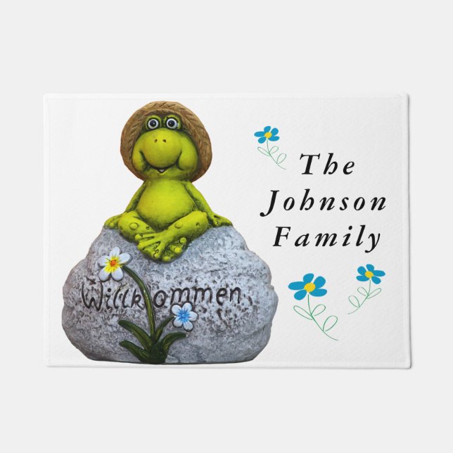 Frog on a Log Doormat (Front)
