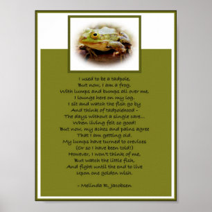 Frog On A Log Poster