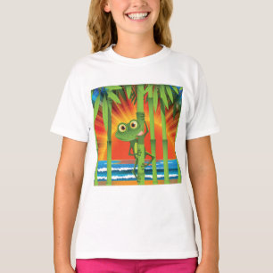 Frog On Bamboo Girls T-Shirt