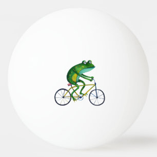 Frog On Bicycle Ping Pong Ball