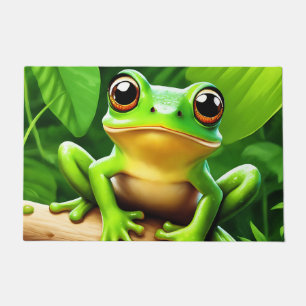 Frog on branch Nature Art Doormat