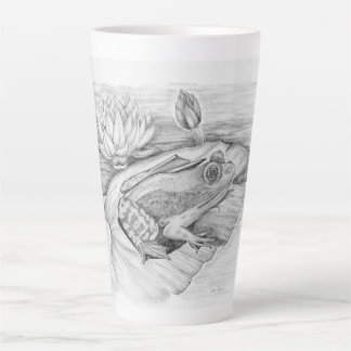 Frog on Lily Pad Latte Mug