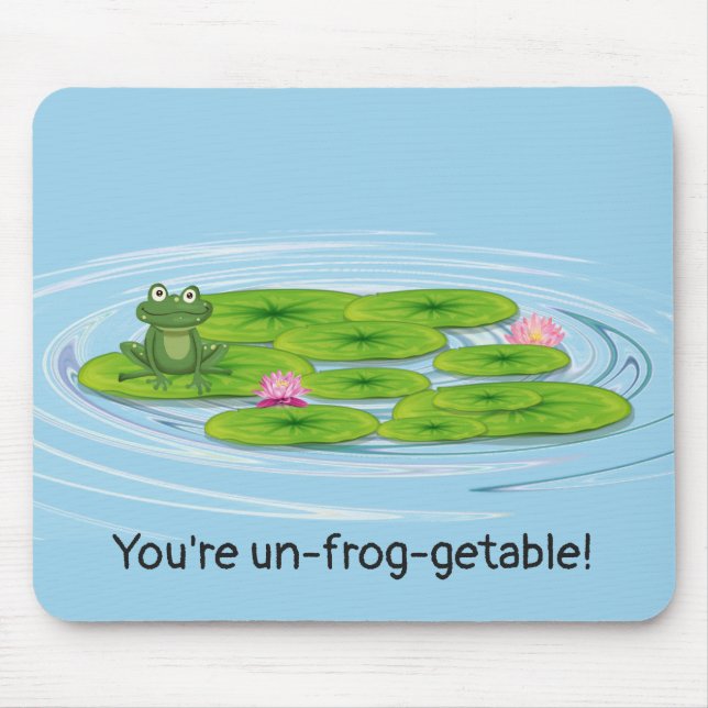 Frog On Lily Pad  Mouse Mat (Front)