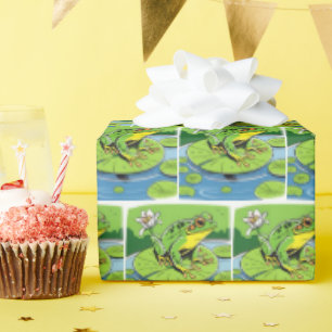 Frog On Lily Pad Wrapping Paper