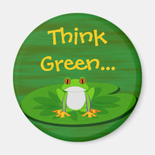 Frog on Lilypad Magnet