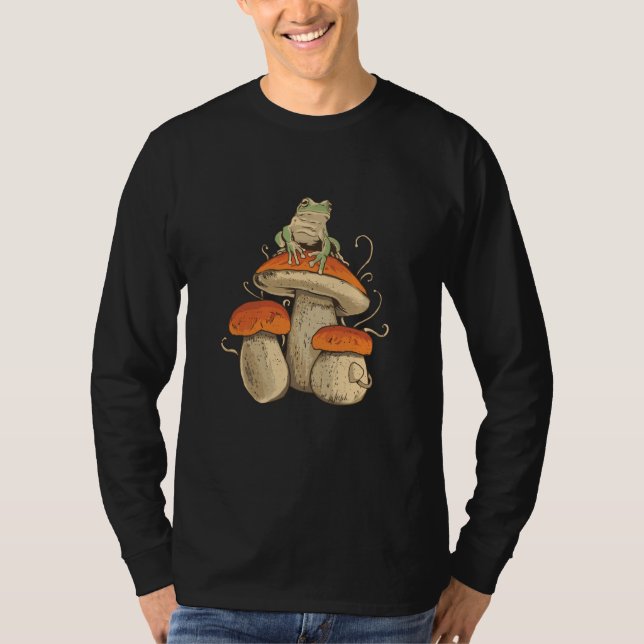 Frog On Mushroom T-Shirt (Front)