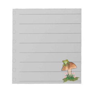 Frog on Mushroom To Do List Notepad