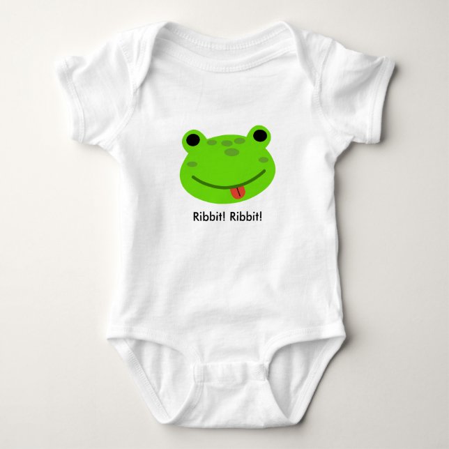 Frog onsie-creeper baby bodysuit (Front)