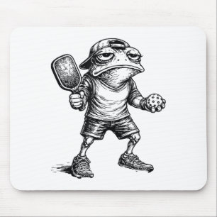 Frog paddleball men women grumpy frog playing mouse mat