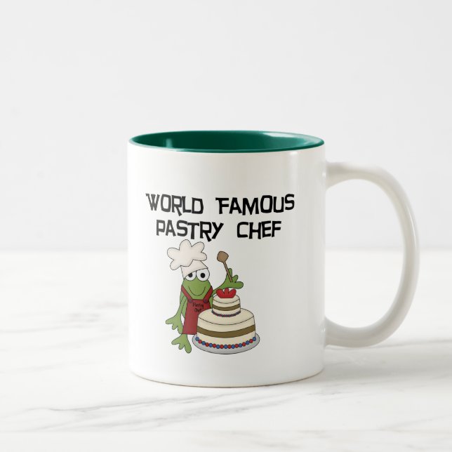 Frog Pastry Chef Tshirts and Gifts Two-Tone Coffee Mug (Right)