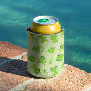Frog Pattern, Cute Frogs, Green Frogs, Frog Prince Can Cooler