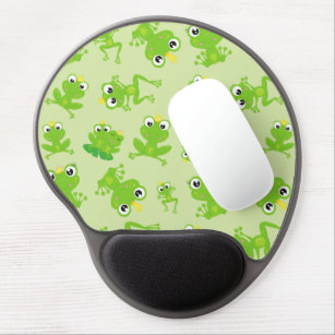 Frog Pattern, Cute Frogs, Green Frogs, Frog Prince Gel Mouse Mat