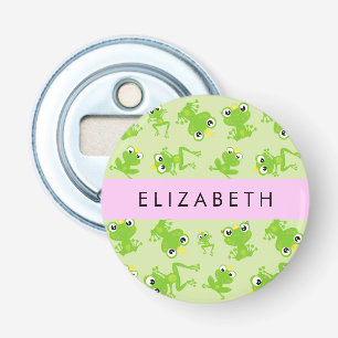 Frog Pattern, Green Frogs, Frog Prince, Your Name Bottle Opener