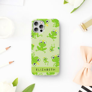 Frog Pattern, Green Frogs, Frog Prince, Your Name iPhone 12 Pro Case