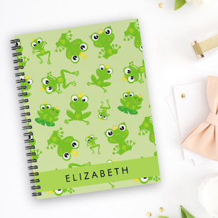 Frog Pattern, Green Frogs, Frog Prince, Your Name Planner