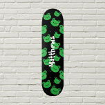 Frog pattern skateboard<br><div class="desc">Skateboard with a frog pattern design perfect for a kid's birthday gift. To add kid's name click on "Personalise this template". This template is really easy to use. Get your custom item now! Check my store to find more items with the frog theme! Note: After change the information on the...</div>