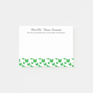 Frog pattern template post-it notes