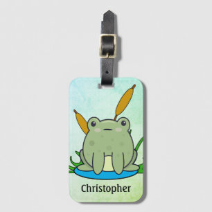 Frog Personalised Luggage Tag