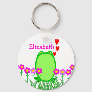 Frog Personalised With Name Key Ring