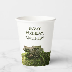 Frog Photo Personalised Party Paper Cups