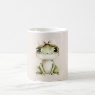 Frog Pink Bow Coffee Mug