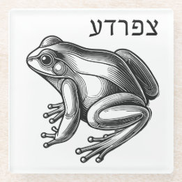 Frog Plague for Seder Glass Coaster