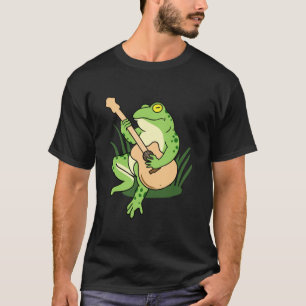 Frog Playing Acoustic Guitar For Guitar Player  T-Shirt