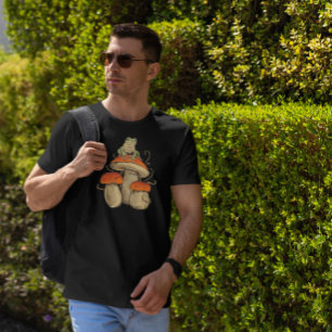 Frog Playing Banjo On Mushroom T-Shirt