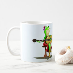 Frog Playing Guitar Funny Mug