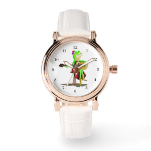 Frog Playing Guitar Funny Watch