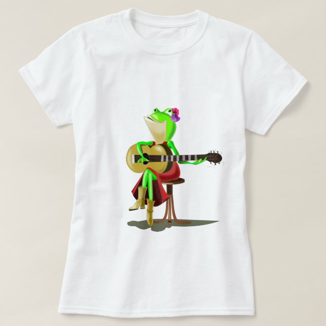 Frog Playing Guitar - T-Shirt (Design Front)