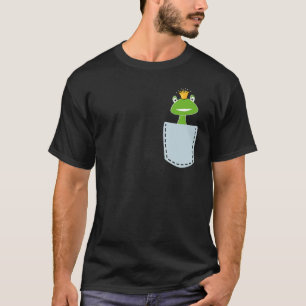 Frog Pocket Baby Frog Peeking Funny Frog Tee shirt