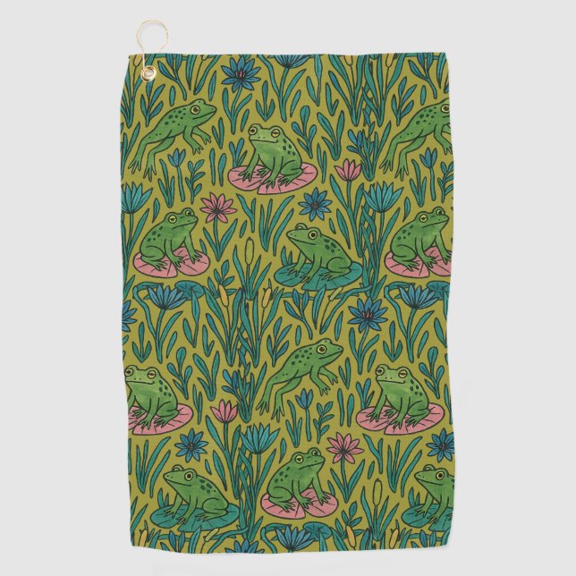Frog Pond                                          Golf Towel (Front)
