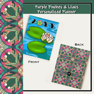 Frog Pond Kaleidoscope Water Lillies Personalised Planner