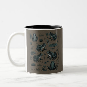 Frog Pond Life Vintage Botanical Gift Frog Outdoor Two-Tone Coffee Mug