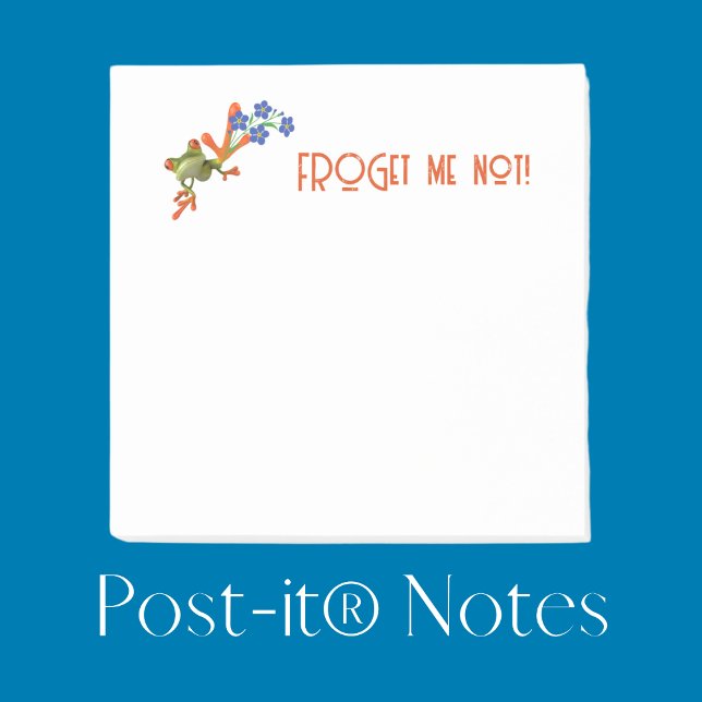 Frog Post-it® Notes "FROGet me not!" (Creator Uploaded)