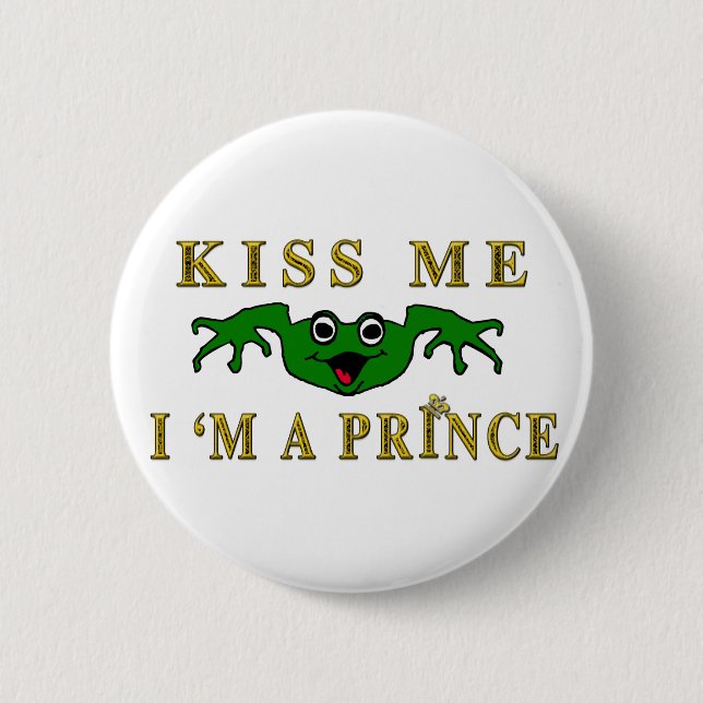 Frog Prince 6 Cm Round Badge (Front)