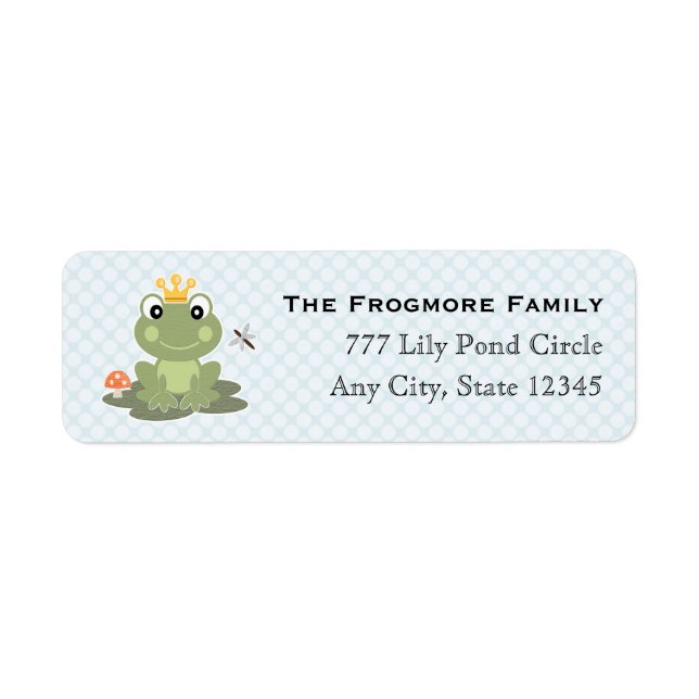 Frog Prince Address Sticker Labels (Front)