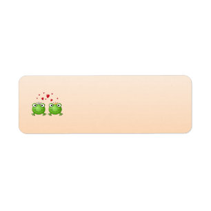 Frog Prince and Frog Princess, with hearts.