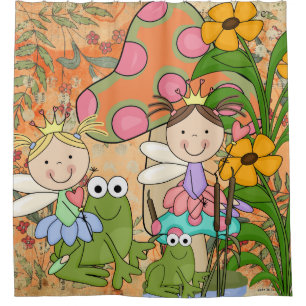 Frog Prince and Princesses Shower Curtain